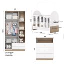 Ver imagem 4 de Quarto de Bebê Completo com Berço 3 em 1 Cômoda e Guarda-roupa Magia