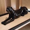 Ver imagem 2 de Escultura Decorativa Onça Deitada Preta 17,5x51x13 cm - D’Rossi