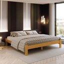 Ver imagem 3 de Cama King Size Turca New em Madeira Maciça Cor Mel