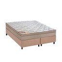 Ver imagem 1 de Cama Box Queen: Colchão Molas Castor Bonnel Revolution + Base CRC Suede Bege(158x198)