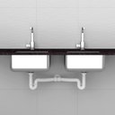 Ver imagem 2 de Sifao Tubo Extensivel Duplo Branco - Censi