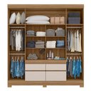 Ver imagem 3 de Guarda Roupa Casal Salerno Élide 4 Portas 4 Gavetas MDP Amendola Off White Demóbile