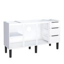 Ver imagem 2 de Gabinete de Aço Para Pia 160cm 3 Portas 3 Gavetas Jupter Cozimax Branco