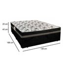 Ver imagem 4 de Cama Box Casal Suede + Colchão Ortobom Iso Dupla Face 60x138x188 Preto