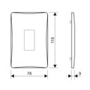 Ver imagem 2 de Placa com Suporte Fame Habitat 4x2 para Módulo Vertical Branco