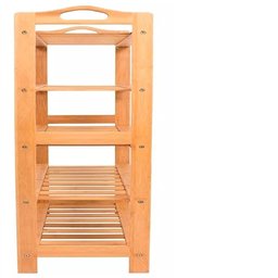 Sapateira em Bambu Estante Organizador 15 Pares de Sapato Calcados 5 Prateleiras Ecologica Luxo - 5