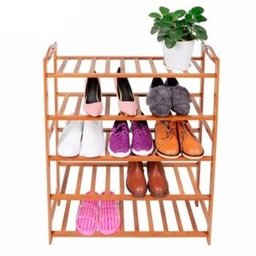 Sapateira em Bambu Estante Organizador 15 Pares de Sapato Calcados 5 Prateleiras Ecologica Luxo - 3