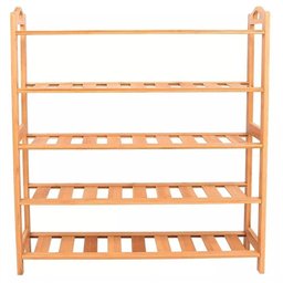 Sapateira em Bambu Estante Organizador 15 Pares de Sapato Calcados 5 Prateleiras Ecologica Luxo - 4