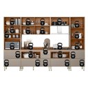 Ver imagem 6 de Cozinha Modulada Proença 6 Peças com Paneleiro 1 Forno e Balcão 80cm Nogueira Touch/nude Prime Tx