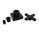 Ver imagem 7 de Kit Chuveiro Ducha Quadrado Articulável Preto Fosco Interno e Externo Luxo + Acabamento Registro Abs