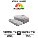 Ver imagem 7 de Bicama Box Baú Solteiro Courino Linho Cinza 88x188 com Colchão Hanover Molas Ensacadas Inducol