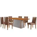 Ver imagem 2 de Mesa de Jantar Diane 180cm Tampo Mdf Lam 6 Cadeiras Safira