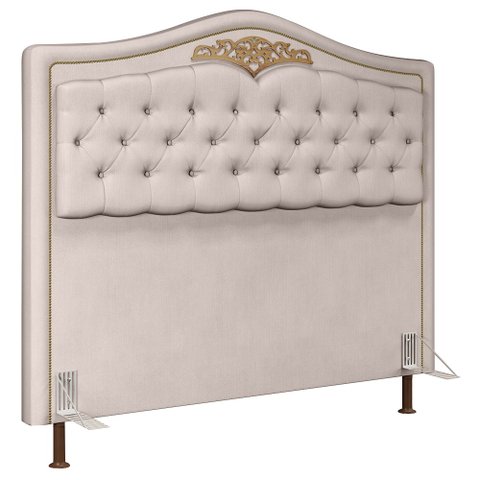 Cabeceira Cama Box Casal King 195cm Imperial J02 Suede Bege - Mpozenato