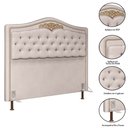 Ver imagem 4 de Cabeceira Cama Box Casal King 195cm Imperial J02 Suede Bege - Mpozenato