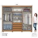 Ver imagem 3 de Guarda Roupa Casal 6 Portas 4 Gavetas Carter