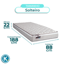 Ver imagem 5 de Conjunto Cama Box Bau Branco Solteiro + Colchão Molas Ensacadas Hanover Inducol + Cabeceira