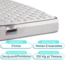 Ver imagem 2 de Conjunto Cama Box Bau Branco Solteiro + Colchão Molas Ensacadas Hanover Inducol + Cabeceira