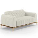 Ver imagem 1 de Sofá 150cm 2 Lugares Base Gold Molino D06 Linho C-367 Cru - Mpozenato