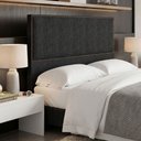 Ver imagem 2 de Cabeceira Cama Box Casal com Tachas 140 cm Vicenza L02 Linho Chumbo - Lyam Decor