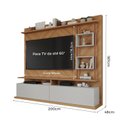 Ver imagem 3 de Estante Home para TV até 60 Polegadas com 2 Portas Damasco Espresso Moveis