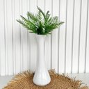 Ver imagem 2 de Decoração Sala Vaso Solitário Branco com Planta Moderna