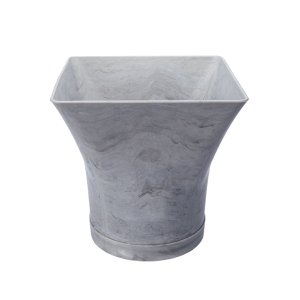 Vaso Planta Cachepô Quadrado Decorativo Anti Dengue 3,5L:Carrara