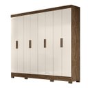 Ver imagem 7 de Guarda Roupa Casal 8 portas 4 gavetas Diplomata Castanho Wood / Baunilha Diplomata - Moval