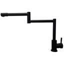 Ver imagem 1 de Torneira Monocomando Inox Articulada Preta 360º Bancada 1/4