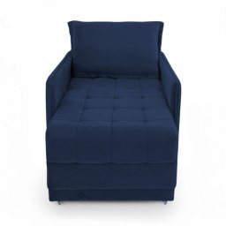 Poltrona Cama Reclinável Retrátil Viena Veludo Azul Escuro - Loja Sheep - 5