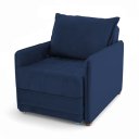 Ver imagem 3 de Poltrona Cama Reclinável Retrátil Viena Veludo Azul Escuro - Loja Sheep