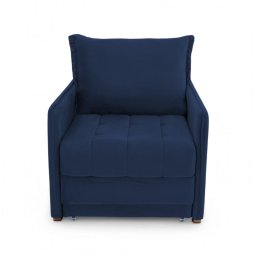 Poltrona Cama Reclinável Retrátil Viena Veludo Azul Escuro - Loja Sheep - 4