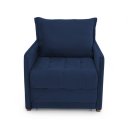 Ver imagem 4 de Poltrona Cama Reclinável Retrátil Viena Veludo Azul Escuro - Loja Sheep