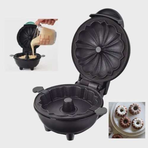 Máquina de Fazer Bolo Bundt Portátil Cake Maker 220v Preto