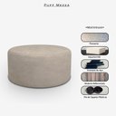 Ver imagem 4 de Puff Mezza Central Redondo Decorativo para Sala Orgânico Confortável e Reforçado Bouclé
