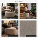 Ver imagem 3 de Puff Mezza Central Redondo Decorativo para Sala Orgânico Confortável e Reforçado Bouclé