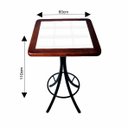 Ver imagem 2 de Conjunto Bistrô 3 Lugares Azulejo Branco - Imbuia