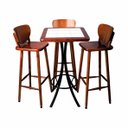 Ver imagem 1 de Conjunto Bistrô 3 Lugares Azulejo Branco - Imbuia