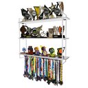 Ver imagem 3 de Prateleira Expositor de Troféus com Suporte para Medalhas Elite - Branco/branco