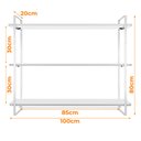 Ver imagem 4 de Prateleira Expositor de Troféus com Suporte para Medalhas Elite - Branco/branco