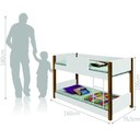 Ver imagem 2 de Beliche Infantil Monte Nobre com Escada e Grade MDF Branco e Mel Divaloto Móveis