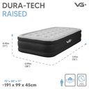 Ver imagem 7 de Colchão Inflável Solteiro Dura Tech Elevado com Bomba Lítio Usb Vg Plus Preto
