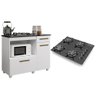 Kit Balcão para Cooktop Cozinha Kaiki Violeta Branco com Fogão Cooktop Chef 4 Bocas Ultrachama Preto - 1