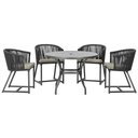 Ver imagem 1 de Mesa com 4 Cadeiras e Noronha Estofado 8 Trama Original Preto