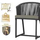 Ver imagem 3 de Mesa com 4 Cadeiras e Noronha Estofado 8 Trama Original Preto