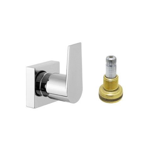 Acabamento para Registro Chuveiro Banheiro Alavanca Quadrado Cromado Padrão Fabrimar Metal 1/2" - 3/