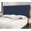 Ver imagem 3 de Cabeceira Estofada Box Solteiro Encosto para Cama Ram 1500 94x126 Azul Marinho