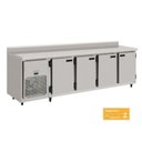 Ver imagem 3 de Balcão Refrigerado Encosto 4 Portas 2,5 Mts Total Inox Esquerda 860kbsc250dii Kofisa