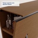 Ver imagem 6 de Bar Aparador Vértice sem Porta 1 Prateleira MDF 15mm 140cm Amêndoa Rudnick