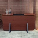 Ver imagem 1 de Bar Aparador Vértice sem Porta 1 Prateleira MDF 15mm 140cm Amêndoa Rudnick