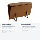 Ver imagem 3 de Bar Aparador Vértice sem Porta 1 Prateleira MDF 15mm 140cm Amêndoa Rudnick